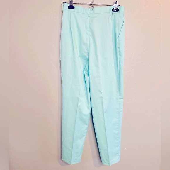 City Chic Vintage High Trouser Waist Pleated Dress Pant Sky Blue Teal SZ… - Picture 4 of 16